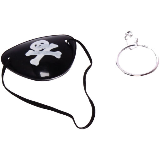 Цена за 4шт. Набор карнавальный "Пират" (бандана, наглазник, серьга)