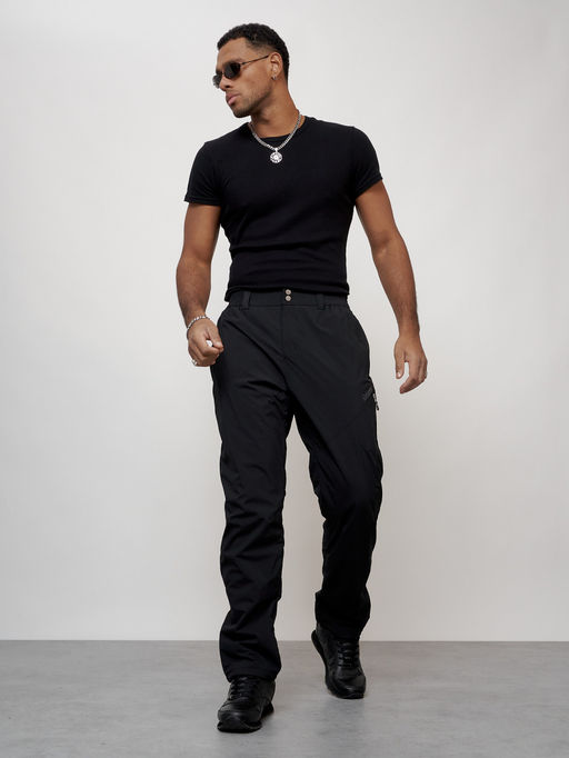 Брюки утепленные зимние спортивные черного цвета - Mtforce фото 5