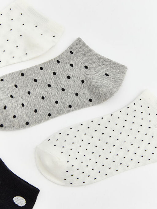 Puantiyeli Kad?n Patik ?orap 5li