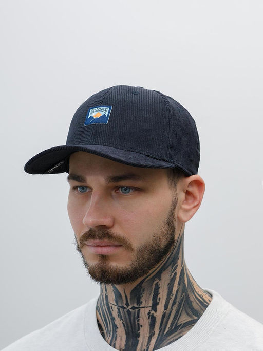 Бейсболка DJINNS арт. 6P TrueFit Cord Mountains (черный)