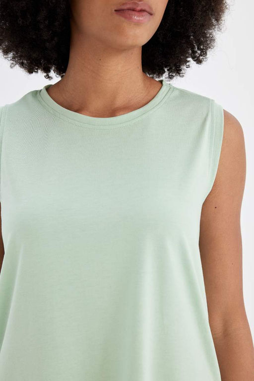 DeFactoFit Длинный крой с круглым вырезом для спортсменов из модала  фото 5