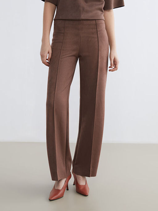 Dar Fit Kad?n S?et G?r?n?ml? Pantolon