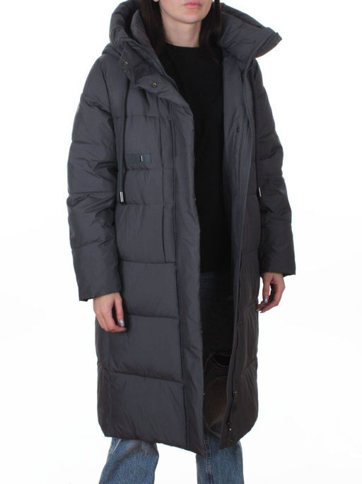 8818 DK. GRAY Пальто зимнее женское (200 гр. холлофайбер)