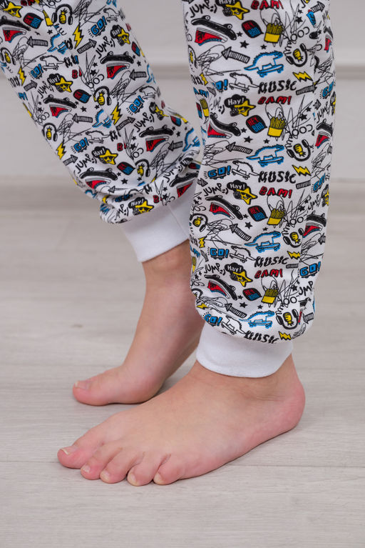 Пижама подростковая из кулирки пенье на манжетах Дрёма графити - Амадэль фото 2