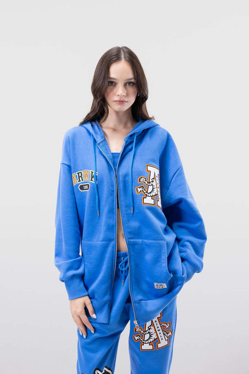 Толстовка на молнии с капюшоном Cool Airwalk Oversize - Defacto фото 2