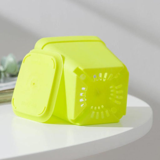 Цена за 5 шт. Горшок для цветов с поддоном, 7×7×7.5 см, 200 мл, пластиковый, МИКС