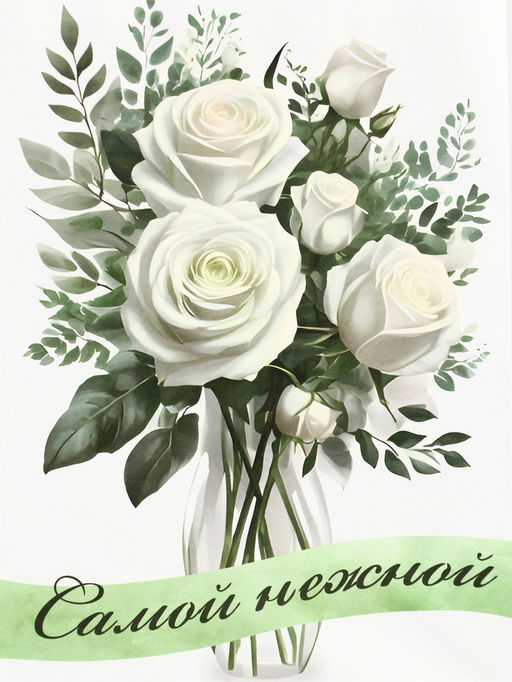 Цена за 3 шт. Пакет подарочный крафт Самой нежной 15?8?21 См