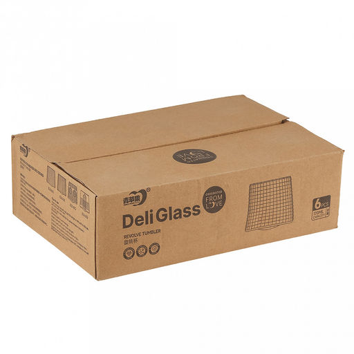 Стакан стеклянный Баланс 190мл, д6,8см, h7,4см, грани, вращающийся, набор 6шт, в коробке, Дели Гласс (Deli Glass) (Китай) - Домашняя мода фото 7