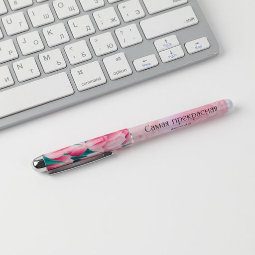 Цена за 2 шт. Ручка шариковая, синяя паста,1.0 мм, пластиковый корпус в открытке С 8 марта