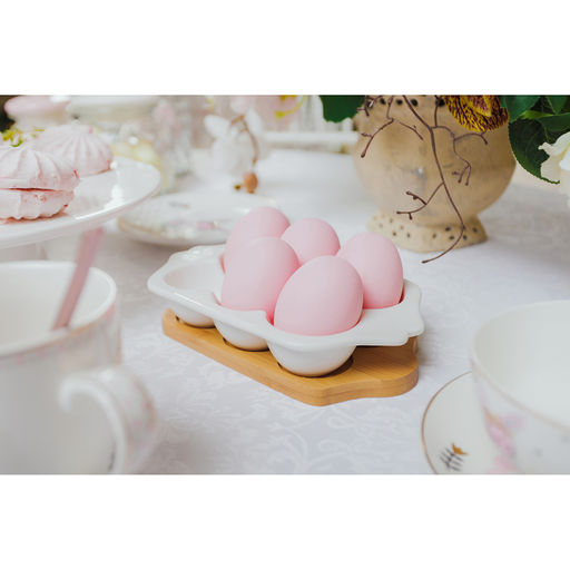 Подставка для яиц 6 ячеек Bella Tenero, 19.2?11?3.6 см, фарфор, белая - BellaTenero фото 9