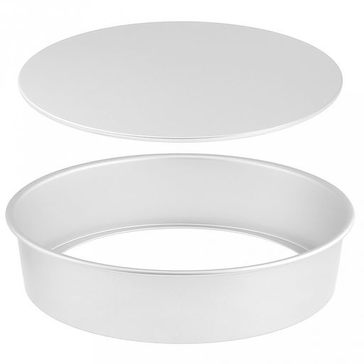 Форма для выпечки алюминиевая "Мастер" д36см, h8,5см, s1мм, съемное дно д34см, загнутый край (Китай)