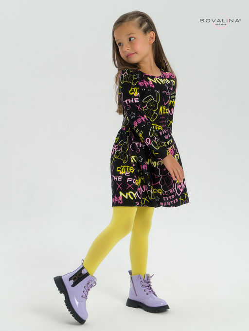 Платье Эля неоновые мишки - Sovalina фото 32