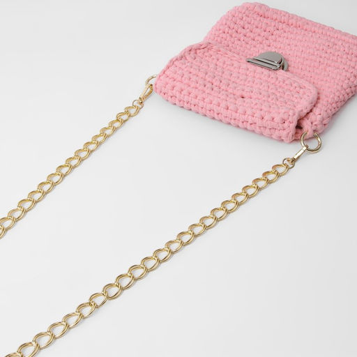 Цепочка для сумки, с карабинами, металлическая, двойная, 19×14 мм, 120 см, цвет золотой