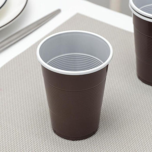 Цена за 80 шт. Стакан одноразовый Мопс, 200 мл, цвет коричневый, 80 шт/уп (+-5 шт) - Simaland фото 3