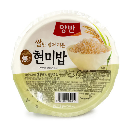 Рис быстрого приготовления коричневый Dongwon, Корея, 130 г Акция