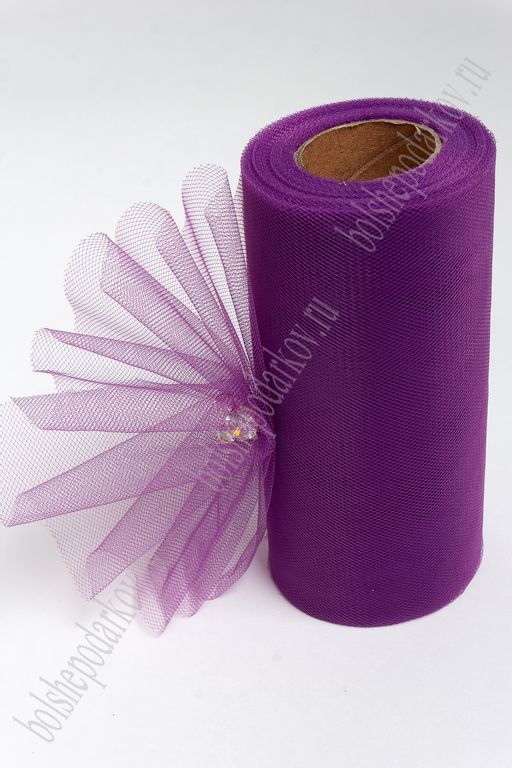 Фатин в шпульках 15 см*25 ярд (SF-603) темно-сиреневый №23