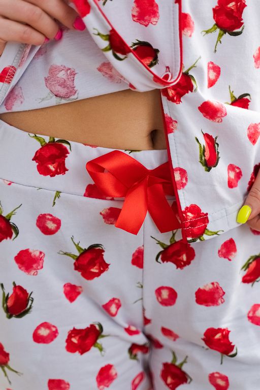 Костюм женский из жакета и шорт из кулирки Рейчел серый, красный - Амадэль фото 12