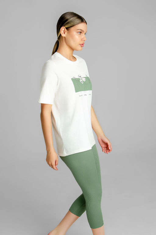 Арт. 51803 Домашний костюм с бриджами 44-52 (5 шт) Цвет:верх-молочный,низ-олива - Калинка фото 14