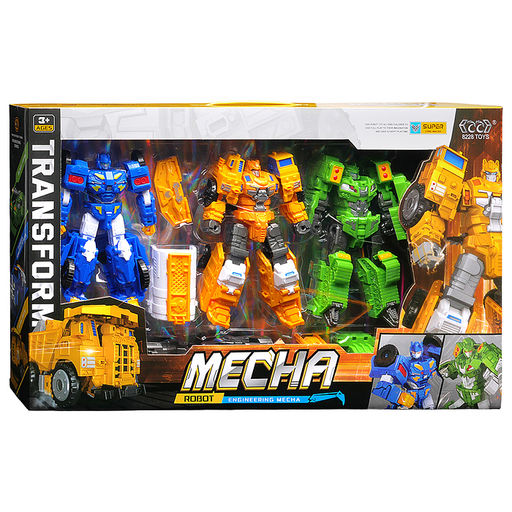 Робот трансформирующийся в спецтехнику, в коробке