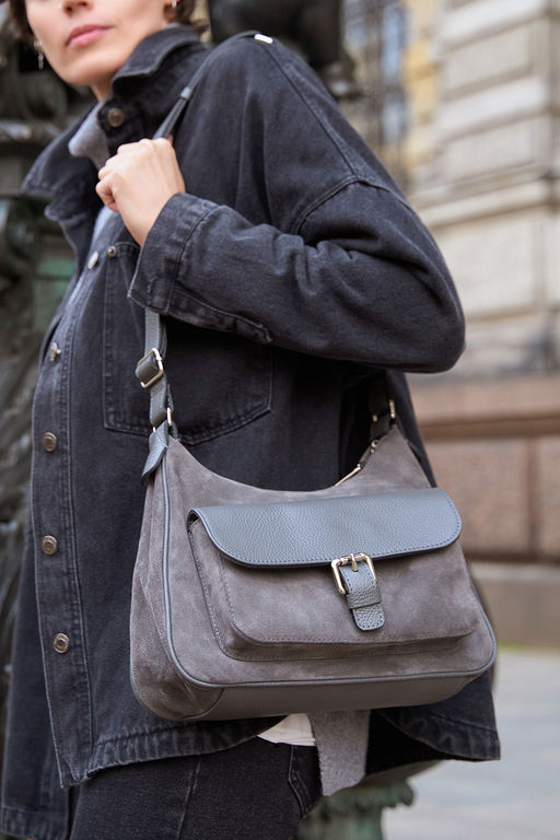 Сумка женская Ц-655.67 серый - Protege фото 2