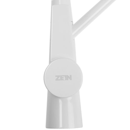 Смеситель для кухни ZEIN Z6973, выход для питьевой воды, силиконовый излив, латунь, белый