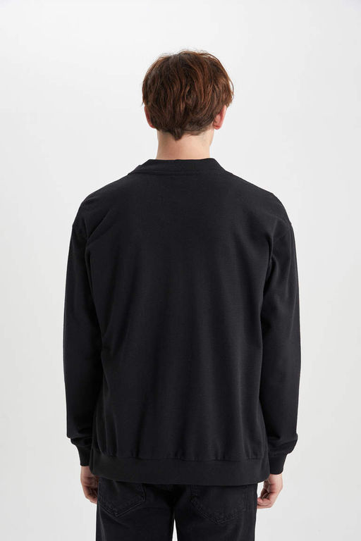 Кардиган-бомбер стандартного кроя с воротником-бомбером - Defacto фото 6