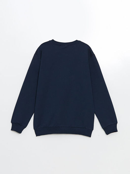 Bisiklet Yaka Bask?l? Erkek ?ocuk Sweatshirt - Waikiki фото 2