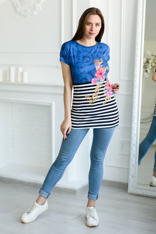 Туника женская из вискозы Гера синий - Амадэль фото 9