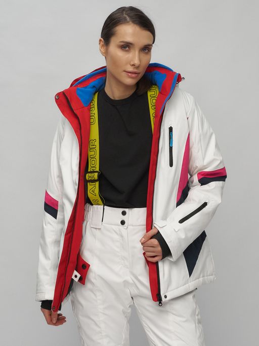 Горнолыжный костюм женский белого цвета 02201Bl - Chunmai фото 18