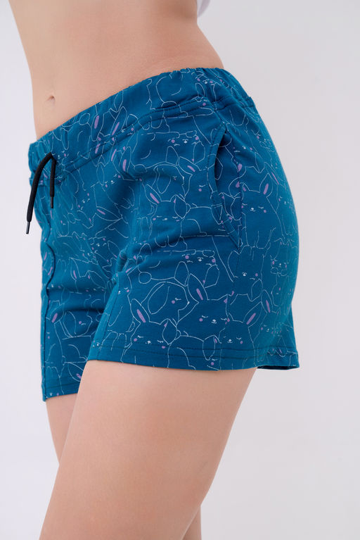 Шорты женские из кулирки Молодежные петроль