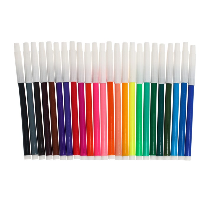 Фломастеры 24 цвета Calligrata, невентилируемый колпачок  фото 5