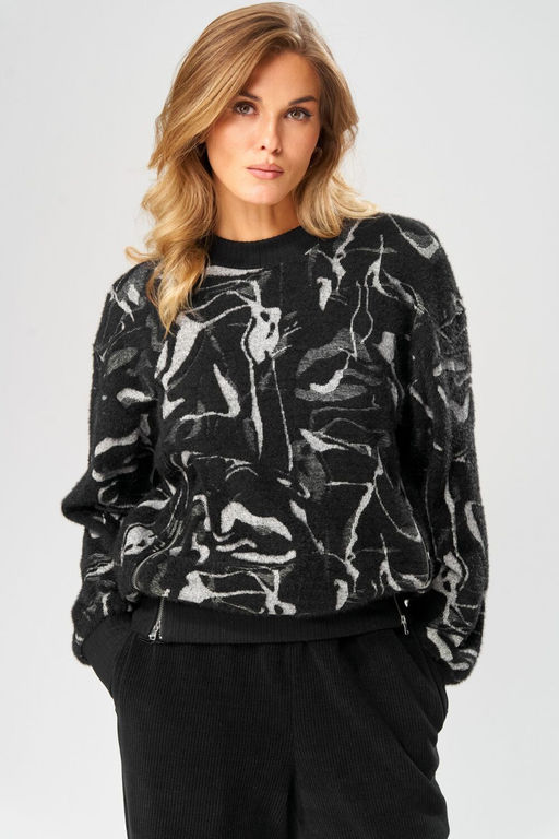 Джемпер LAIKONY 104 черно-серый