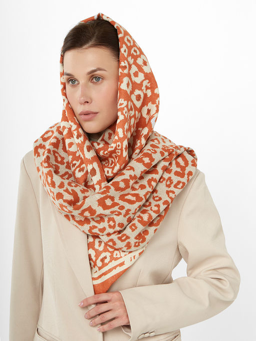 в составе ШЕРСТЬ и КАШЕМИР Большой, мягкий, теплый однотонный двусторонний палантин. - Tantino фото 8