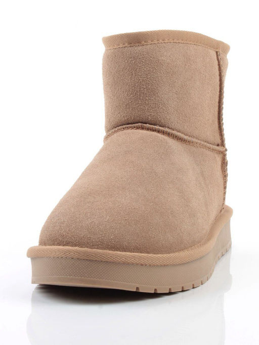 04-PF5854-3 BEIGE Угги женские (натуральная замша, 100% шерсть)