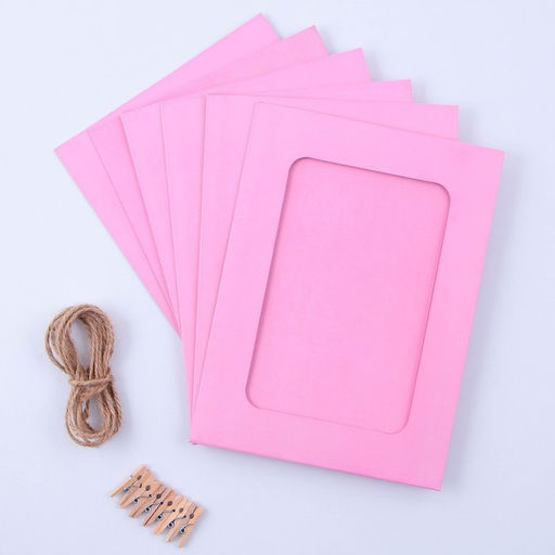 Гирлянда для фотографий с прищепками «Розовая», 6 шт.