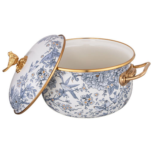 КАСТРЮЛЯ ЭМАЛИРОВАННАЯ LEFARD С КРЫШКОЙ, СЕРИЯ ROYAL GARDEN 2,8Л, ДИА.18СМ ПОДХОДИТ ДЛЯ ИНДУК.ПЛ  фото 2
