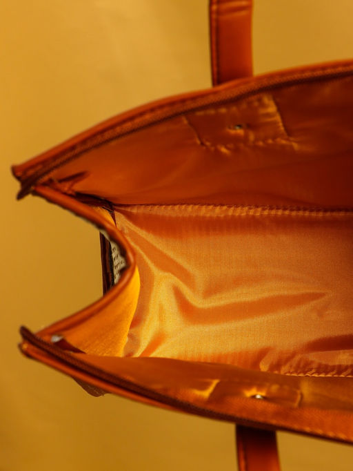 Сумка плетёная на молнии из пандана, 35×12×40 см, бежево-коричневая