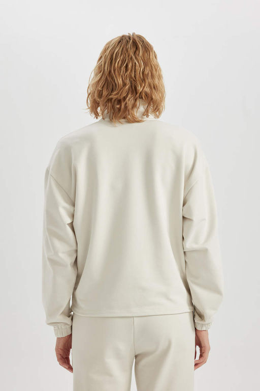 DeFactoFit Толстовка премиум-класса для спортсменов со стандартным кроем и воротником-стойкой  фото 6