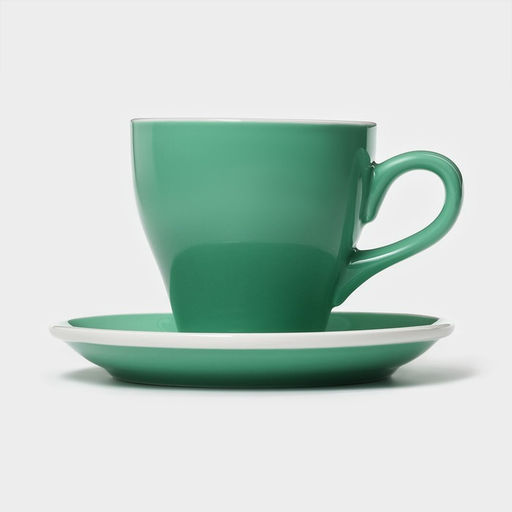 Кофейная пара фарфоровая Magistro Coffee time, 2 предмета: чашка 280 мл, блюдце d=15,5 см, цвет бирюзовый  фото 2