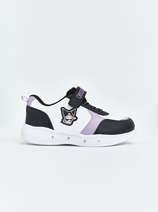 Kuromi Bask?l? Taban? I??kl? K?z Bebek Spor Ayakkab?