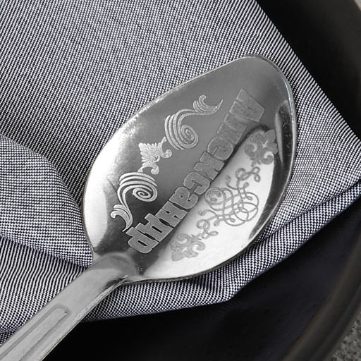 Цена за 3 шт. Ложка чайная именная Александр, h=14 см