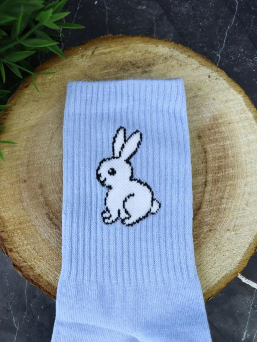 Носки женские "Cute bunny", р. 35-40, голубой