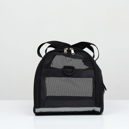Сумка-переноска сетчатая, 48 х 26 х 31 см, черная - Пижон фото 6