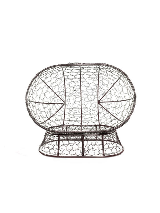 Диван садовый «Лежебока», 165×90×137 см, коричневый, с коричневой подушкой