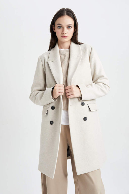 Пальто Ka_e стандартного кроя - Defacto фото 4