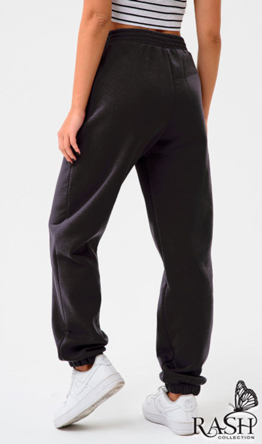 Джоггеры с начесом черные Цвет:как на фото