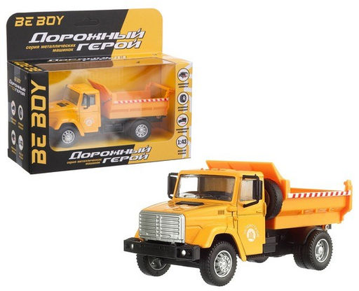 Модель металл. 1:43 "Самосвал" (IT107295) подвиж. эл-ты, резиновые покрышки, в коробке