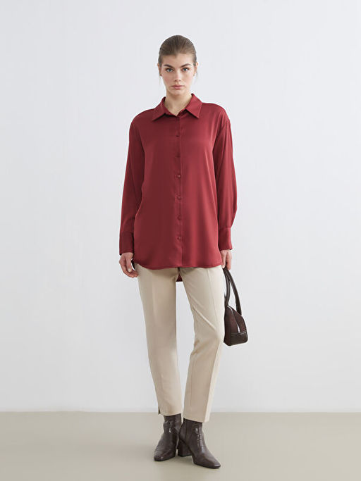 Saten Kad?n G?mlek Tunik