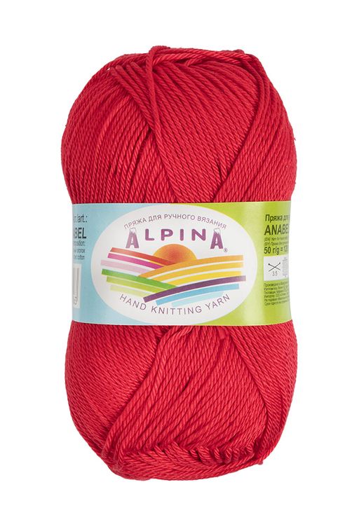 Пряжа ALPINA ANABEL 100% мерсеризованный хлопок 10 шт. х 50 г 120 м  6 м