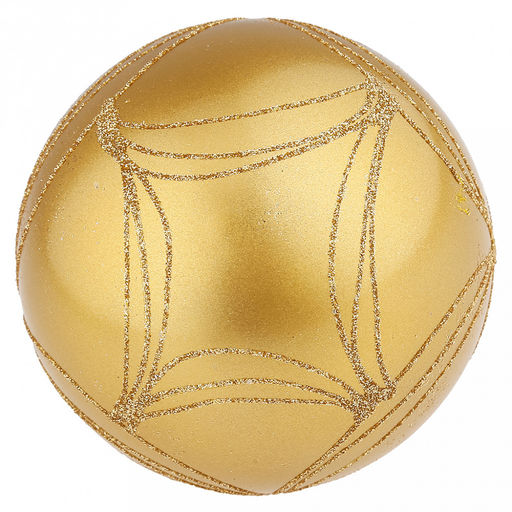 Елочная игрушка шар стеклянная д9,5см, золотой, ручная художественная роспись, подарочная упаковка (Россия) - Домашняя мода фото 4